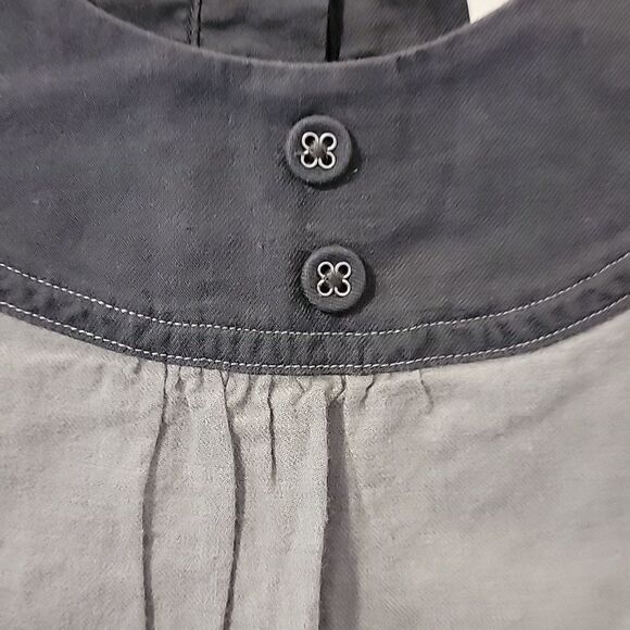 JANIE AND JACK SLEEVELESS TWO-TONED GRAY DRESS WITH PINK RIBBON TRIM, SIZE 3 - Picture 3 of 9